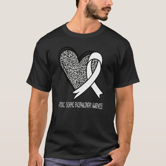 Leopard Heart Hypoxic Ischemic Encephalopathy Awar T-shirt (Voorkant)