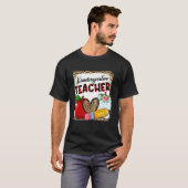Leopard Heart Kindergarten Teaching Back T T-shirt (Voorkant volledig)