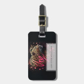 Leopard Heart Love Graffiti Art                    Bagagelabel (Voorkant verticaal)