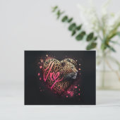 Leopard Heart Love Graffiti Art                    Briefkaart (Staand voorkant)