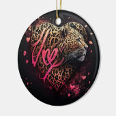 Leopard Heart Love Graffiti Art                    Keramisch Ornament (Links)