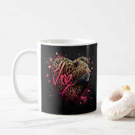 Leopard Heart Love Graffiti Art                    Koffiemok