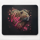 Leopard Heart Love Graffiti Art Muismat (Voorkant)