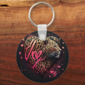 Leopard Heart Love Graffiti Art                    Sleutelhanger (Achterkant)