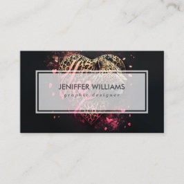 Leopard Heart Love Graffiti Art                    Visitekaartje