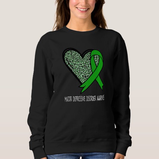 Leopard Heart Major Depressive Disorder Awareness  Trui (Voorkant)