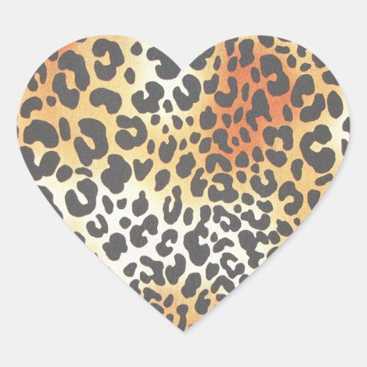 Leopard Heart Sticker (Voorkant)