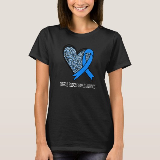 Leopard Heart Tuberous Sclerose Complex Bewustzijn T-shirt (Voorkant)