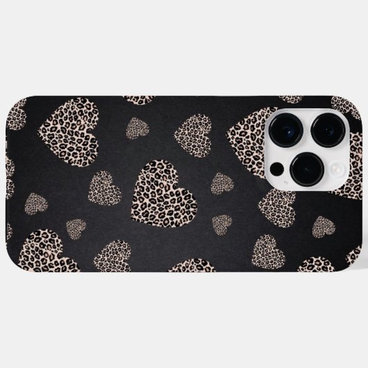 Leopard Hearts Case-Mate iPhone Case (Achterkant (horizontaal))