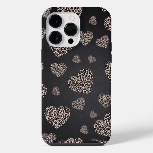 Leopard Hearts iPhone Hoesje (Achterkant)