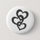 Leopard Hearts Ronde Button 5,7 Cm (Voorkant)