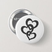 Leopard Hearts Ronde Button 5,7 Cm (Voorkant /achterkant)