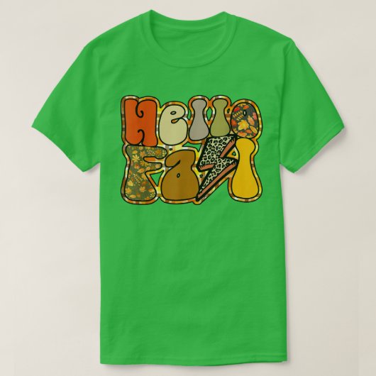Leopard Hello Fall Fun Pumpkin Patch Fall Lover Au T-shirt (Design voorkant)