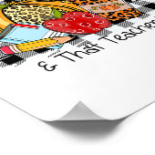 Leopard Herfst herfst Vibes Thankful Teacher Life Poster (Hoek)