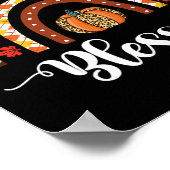 Leopard Herfst Rainbow Thankful Grateful Blessed P Poster (Hoek)