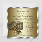 Leopard High Heel Schoenen Zwart Goud Vrouwen Verj Kaart (Achterkant)