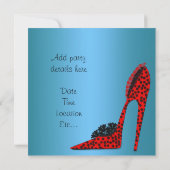 Leopard High Heels Vrouwen 21ste Verjaardagsfeest Kaart (Achterkant)