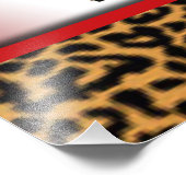 Leopard High Hiel & Red Rose Foto Afdruk (Hoek)