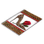 Leopard High Hiel & Red Rose Notitieboek (Linkerzijde)