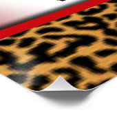 Leopard High Hiel & Red Rose Perfect Poster (Hoek)