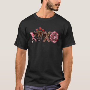 Leopard Highland Koe Gemstone Load of Love Western T-shirt
