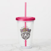 Leopard Hippie Chic Acryl Drinkbeker (Voorkant)