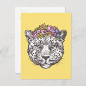 Leopard Hippie Chic Briefkaart (Voorkant / Achterkant)