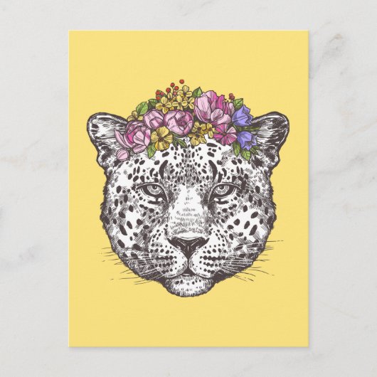 Leopard Hippie Chic Briefkaart (Voorkant)
