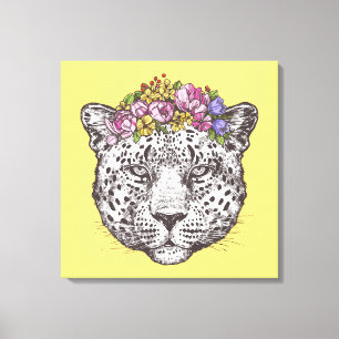 Leopard Hippie Chic Canvas Afdruk