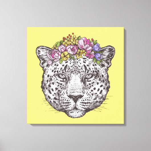 Leopard Hippie Chic Canvas Afdruk (Voorkant)