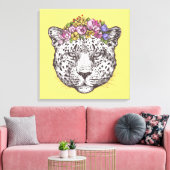 Leopard Hippie Chic Canvas Afdruk (Insitu (Woonkamer))
