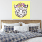 Leopard Hippie Chic Canvas Afdruk (Insitu (Slaapkamer))