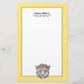 Leopard Hippie Chic | Jouw namen toevoegen Briefpapier (Voorkant)