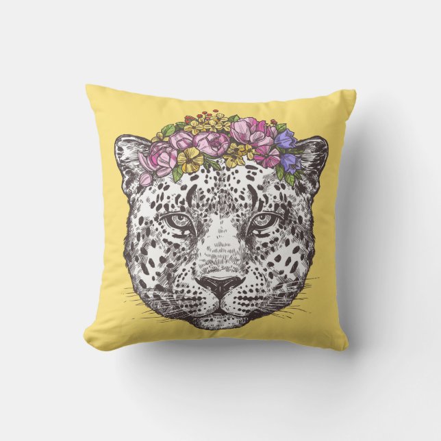 Leopard Hippie Chic Kussen (Voorkant)