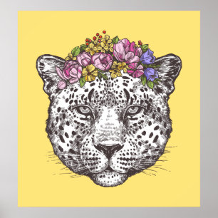 Leopard Hippie Chic Poster