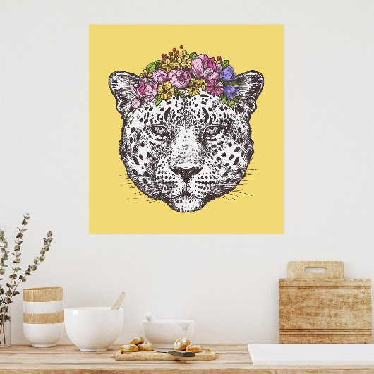 Leopard Hippie Chic Poster (Keuken)
