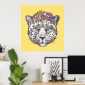Leopard Hippie Chic Poster (Thuiskantoor)
