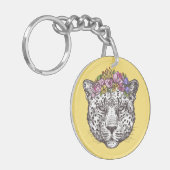 Leopard Hippie Chic Sleutelhanger (Voorkant Links)