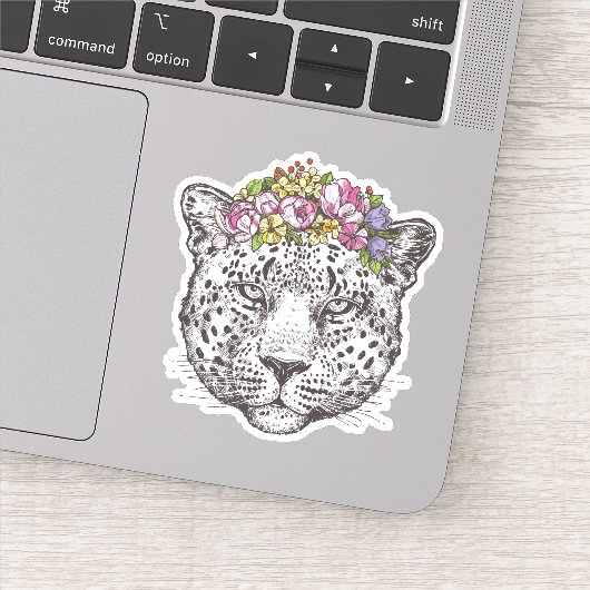 Leopard Hippie Chic Sticker (Detail)