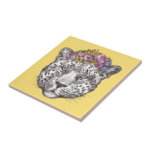 Leopard Hippie Chic Tegeltje (Zijkant)