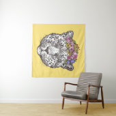 Leopard Hippie Chic Wandkleed (In Situ (horizontaal))