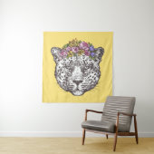 Leopard Hippie Chic Wandkleed (In situ)