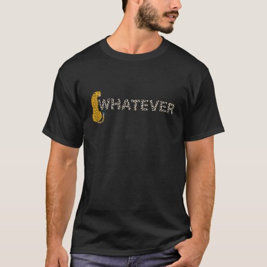Leopard, hoe dan ook, Leopard Print, grappige hips T-shirt (Voorkant)