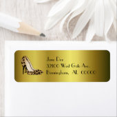 Leopard hoge hakken aangepaste Adresetiketten Etiket (Insitu)