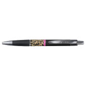 Leopard Hot Pink Bow's a Girl Safari Baby shower Pen (Achterkant)