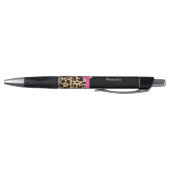 Leopard Hot Pink Bow's a Girl Safari Baby shower Pen (Bodem)