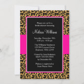 Leopard Hot Pink Bridal Shower Uitnodigingen (Voorkant)