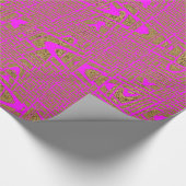 Leopard Hot Pink Moderne Geometrische Abstracte Go Cadeaupapier (Hoek)