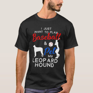 Leopard Hound Funny Baseball Dog Eigenaar Lover Xm T-shirt