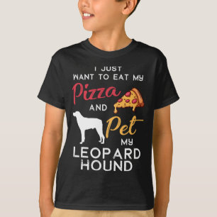 Leopard Hound Hond Pizza liefhebber eigenaar Chris T-shirt